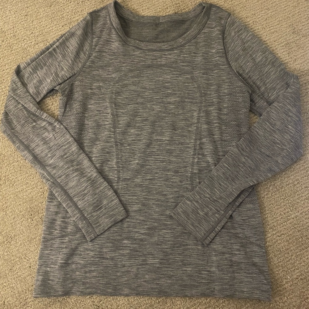 Gray Long Sleeve Women's Top